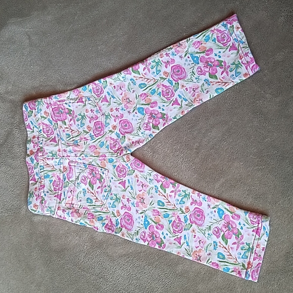 SOFT 100% organic cotton size 4 floral pattern pants, super comfy. - Picture 2 of 5